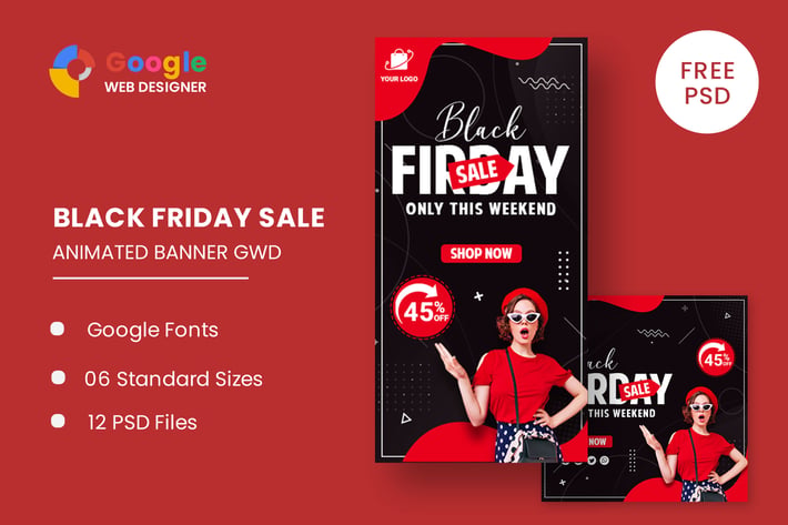 Big Sale Black Friday HTML5 Banner Ads GWD