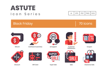 70 Black Friday Icons