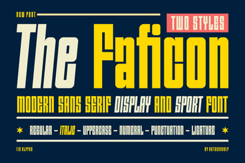 The Faficon - Sans Serif Display And Sport Font