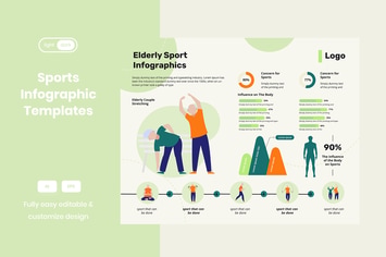 Sport Infographic Template for Elderly People