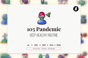 105 Pandemic icon pack