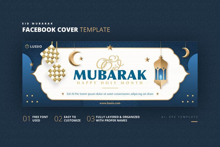 Eid Mubarak Facebook Cover