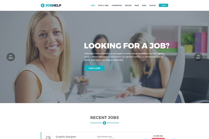 Jobhelp - Job Board PSD Template