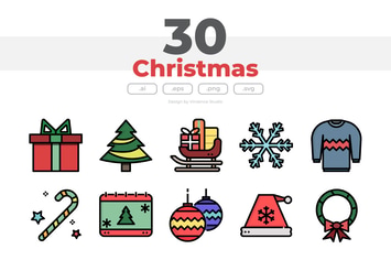 30 Christmas Icons