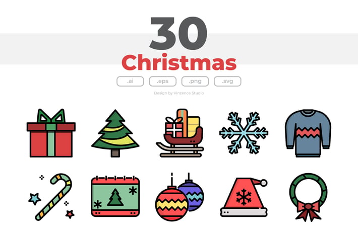 30 Christmas Icons