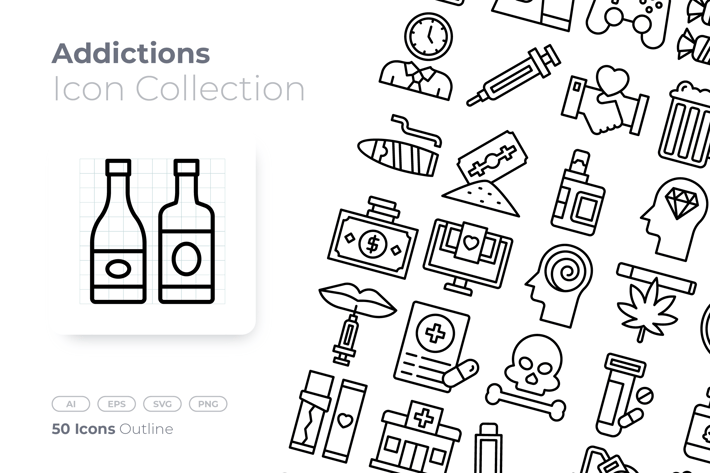 Addictions Outline Icon