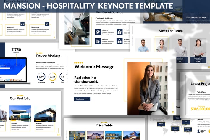 Mansion - Hospitality Keynote Template
