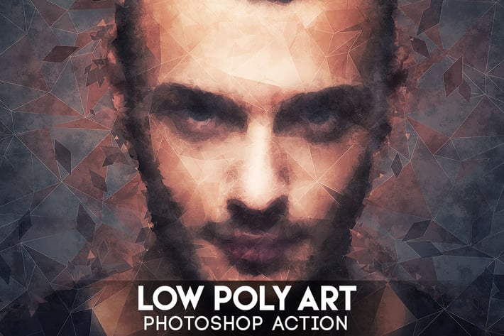 Low Poly Art Photoshop Action 