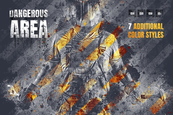 Dangerous Area Photoshop Action