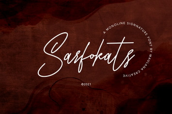 Sarfokats Monoline SIgnature Font