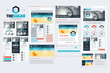 infographics element with Vector GUI Template