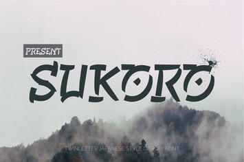 SUKORO - Japanese style font