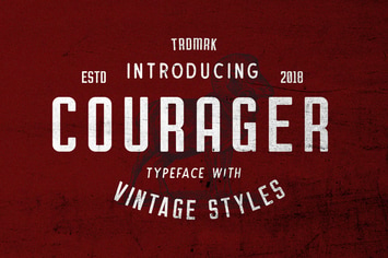 Courager Typeface (8 Fonts!)