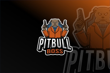 Pitbull Boss Esport Logo Template