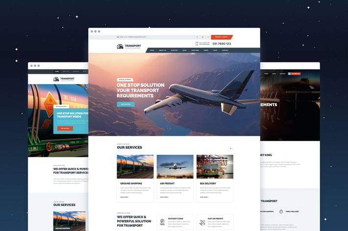 Transport - Logistic & WareHouse PSD Template