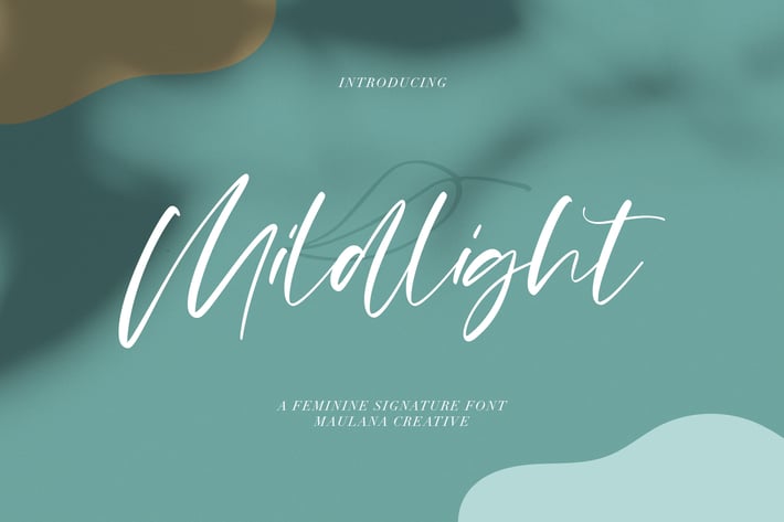 Mildlight Feminine Signature Font