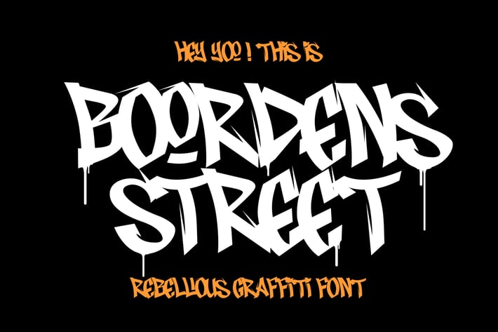 Boordens Street - Impactful Graffiti Font