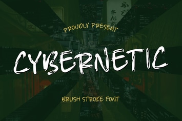 Cybernetic Bruhs Stroke Font