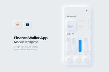 Finance Wallet Mobile App UI Kit Template 3