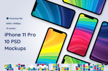 iPhone 11 Pro - 10 PSD Mockups