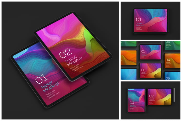 iPad Pro Mockup Set | Tablet Screen