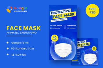 Face Mask Animated Banner Google Web Designer