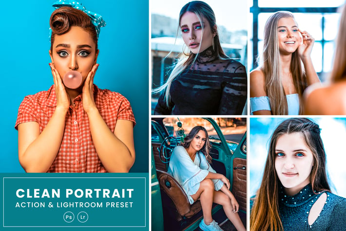 Clean Portrait Action & Lightrom Presets