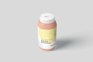 Plastic Medicine Pills Bottle Mockups
