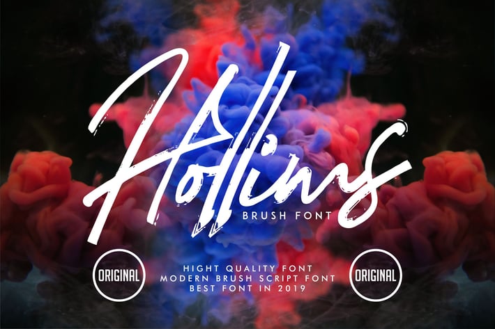 Hollims | Brush Script Font