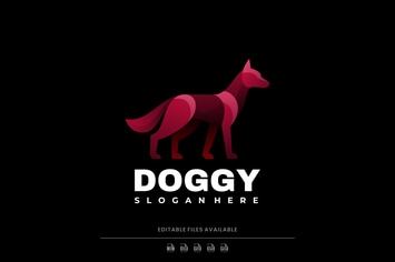 Dog Gradient Logo