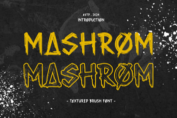MASHROM - Textured Brush Font