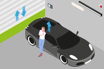 Smart Home Garage Isometric Illustration