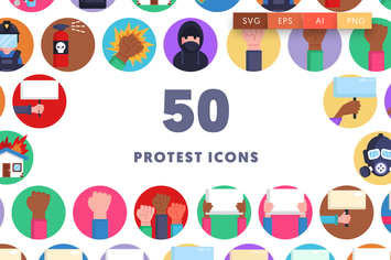 50 Protest Icons