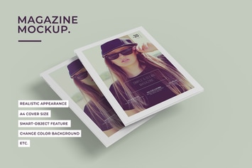 A4 Magazine Mock-Ups