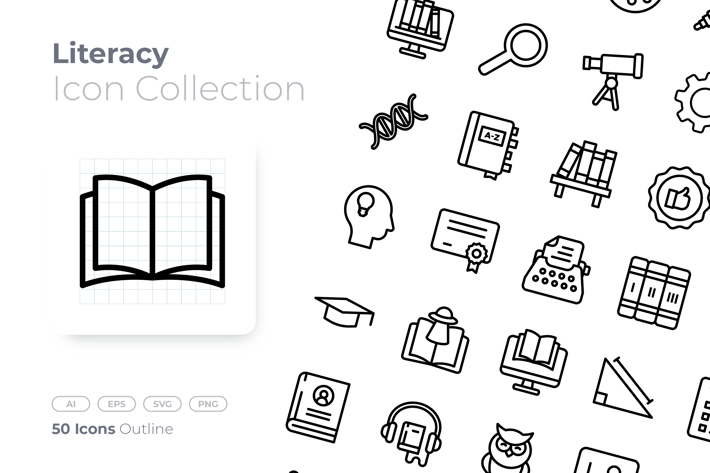 Literacy Outline Icon