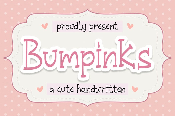 Bumpinks Cute Handwritten Font