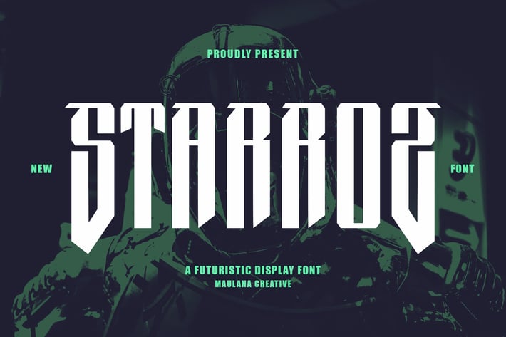 Starroz Futuristic Display Font