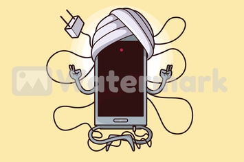 Phone Meditating
