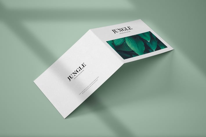 Horizontal Bifold Brochure Mockup