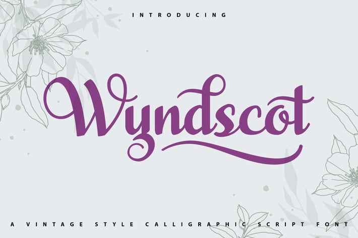 WyndScot | Calligraphic Script Font