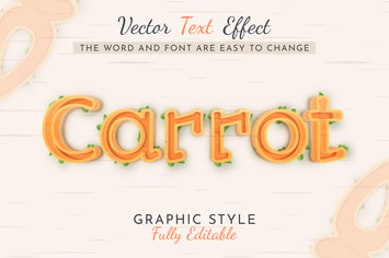 Stroke Carrot Editable Text Effect
