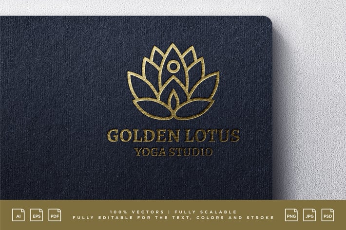 Logo Design - Golden Lotus Yoga Studio