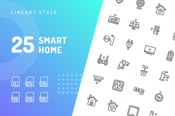 Smart Home Line Icons