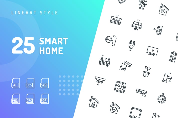 Smart Home Line Icons