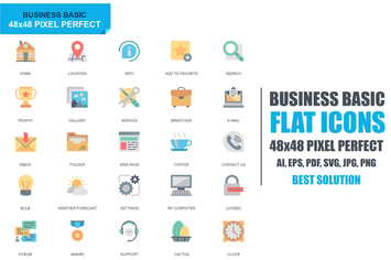 Simple Set Basic Flat Icons