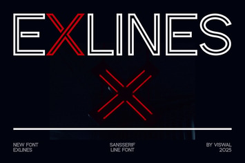 Exlines - Modern Line Font