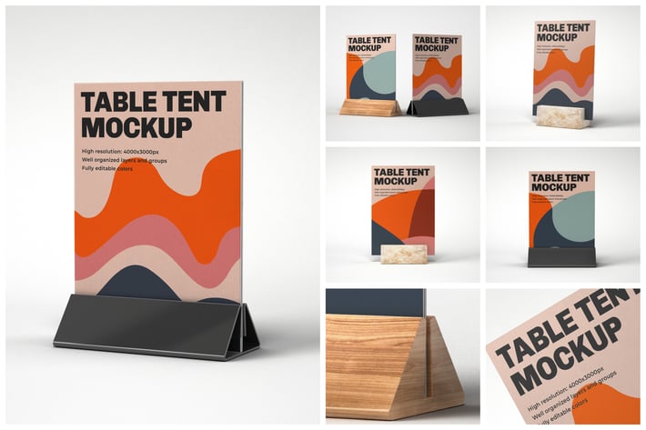Table Tent Mockup Set