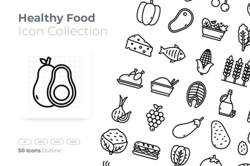 Healthy Food Outline Icon