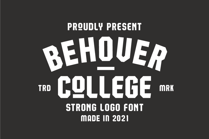 Behover College - Logo & Display Font
