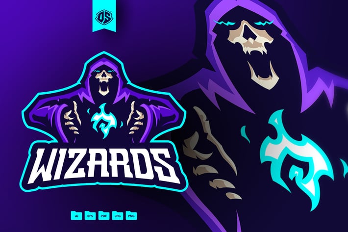 Wizard Mascot Logo Template